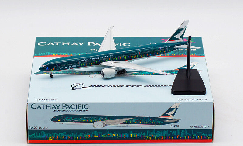 1:400 Aviation CATHAY PACIFIC BOEING 777-300ER Passenger Airplane Diecast Model