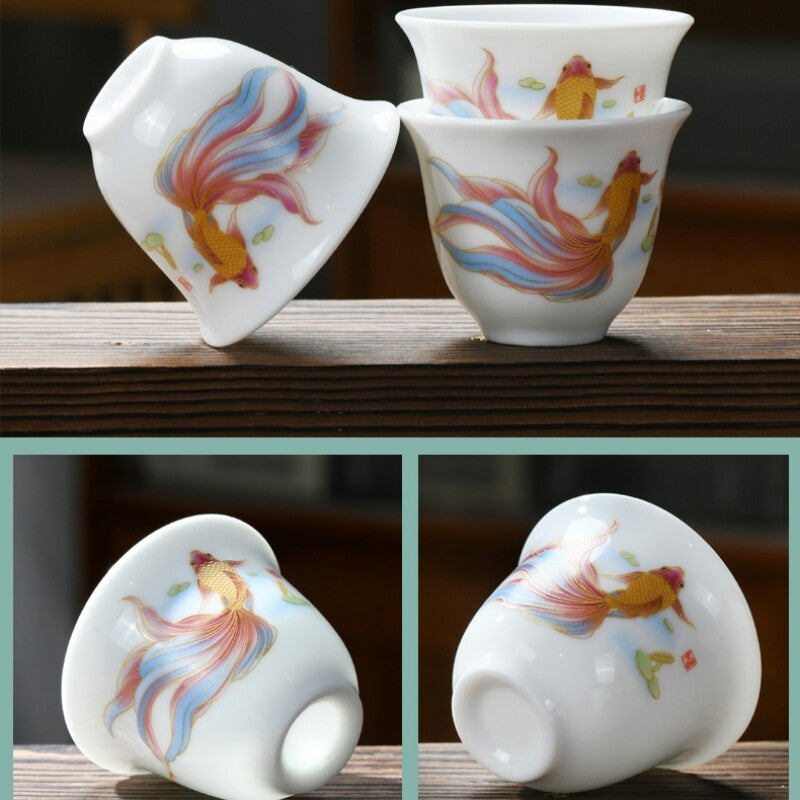 Travel Tea Set With Portable Bag Porcelain Gaiwan Matching Tea Cups On Sales New