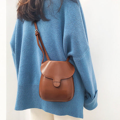 Messenger Bag Saddle Flap Shoulder Bag Small PU Leather Crossbody Bags Women