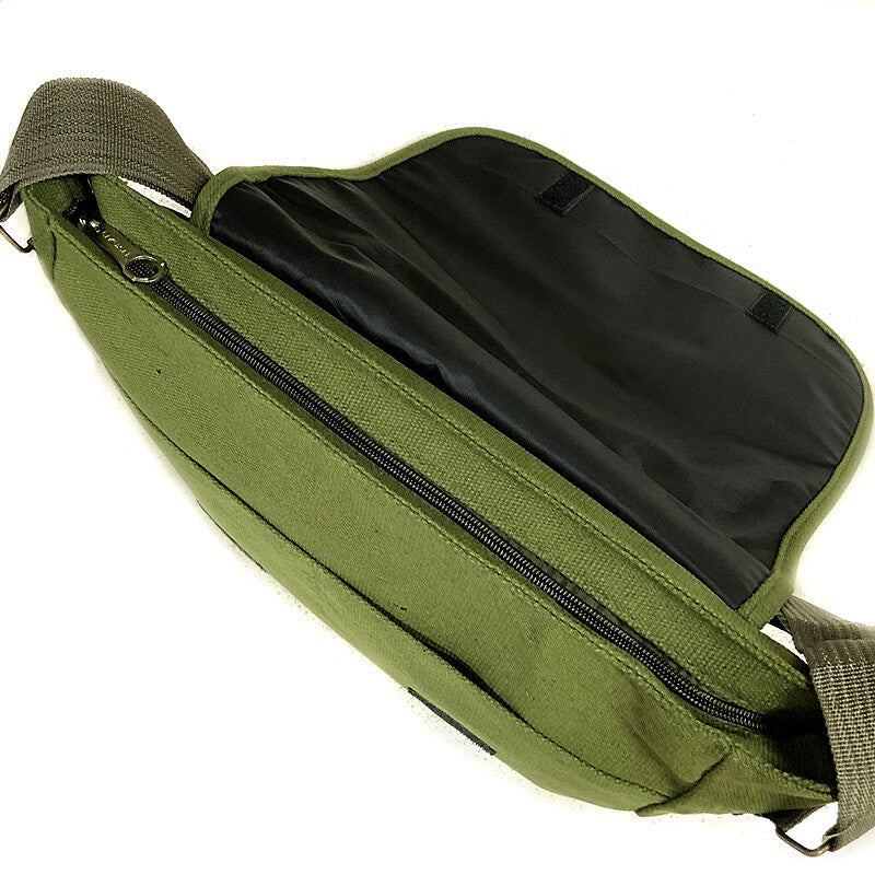 China Chairman Mao "Service to the People" Shoulder Bag Green Messenger Bag