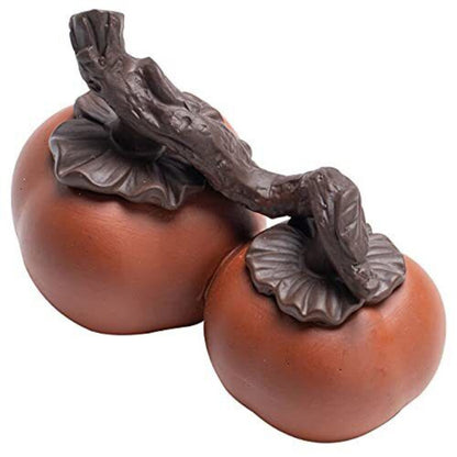 9.5cm Purple Clay Tea Pet Persimmon Tea Color Change Handmade Tea Tray Decor