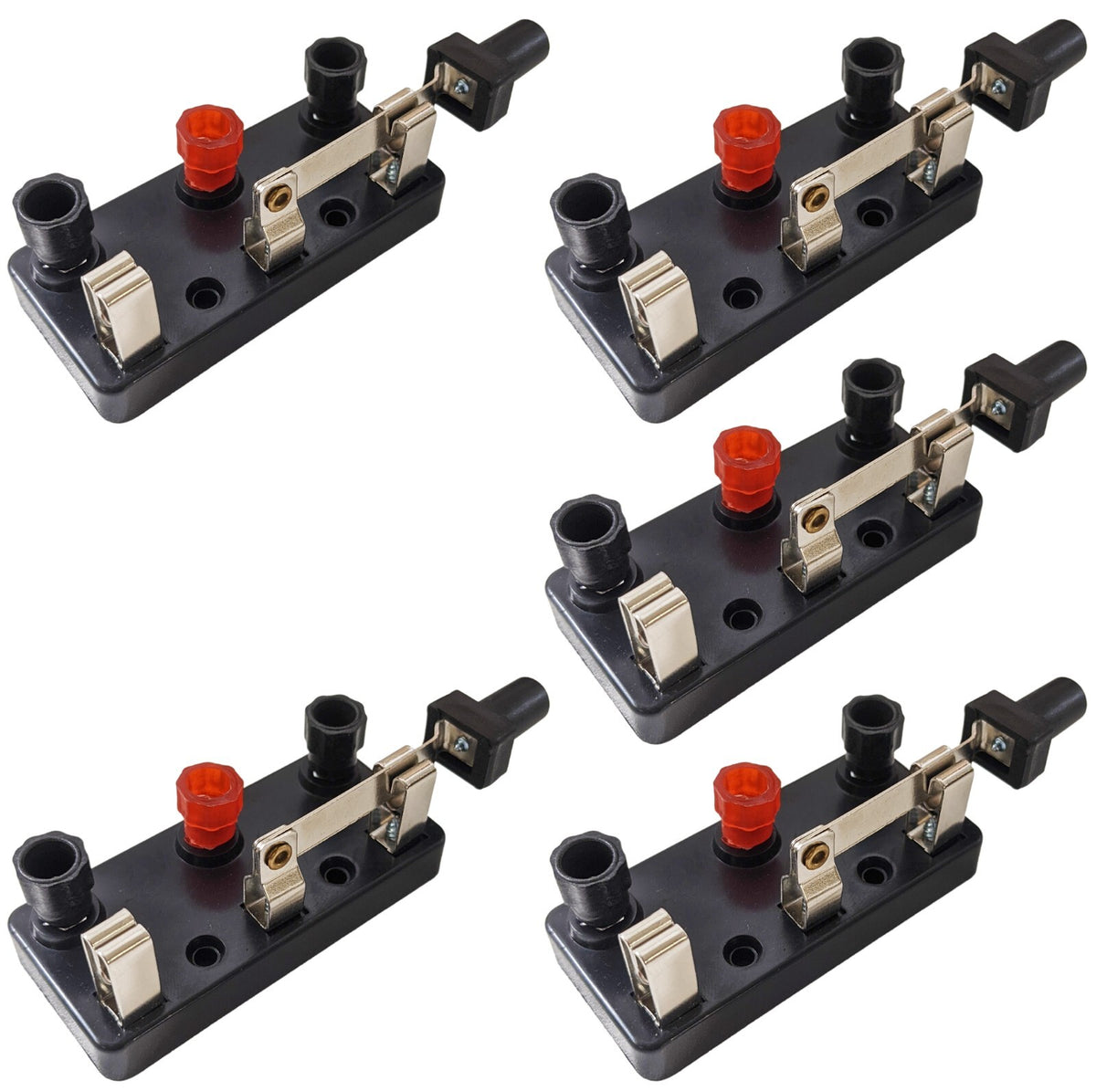 5 Pack SPDT Knife Switches (Single Pole Double Throw), 2.98" × 1.36" × 1.15"