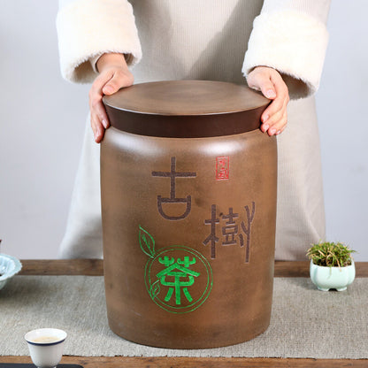Big Jar With Lid Handmade Tea Canister Can Save 14 Pu'er Tea Cake Zisha Sealed
