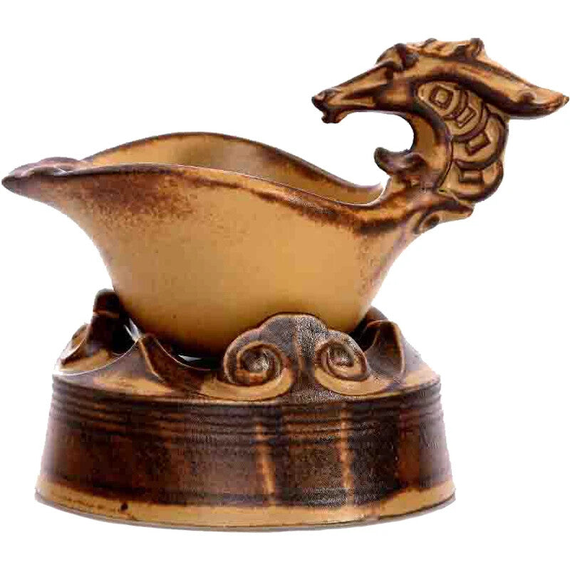 Retro Stoneware Filter Screen Tea Funnel Set Tea Filter Tea Making Device Gift