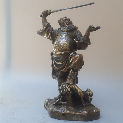 Chinese Bronze Home Fengshui Zhongkui Statue Collectable Ornament Decoration