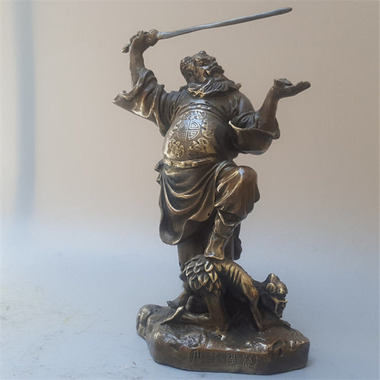 Chinese Bronze Home Fengshui Zhongkui Statue Collectable Ornament Decoration