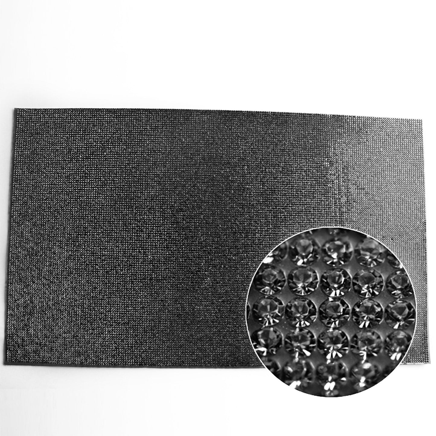 Black DIY Rhinestone Sticker Sheet Self Adhesive Bling Crystal Decal Car Decor
