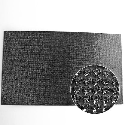 Black DIY Rhinestone Sticker Sheet Self Adhesive Bling Crystal Decal Car Decor