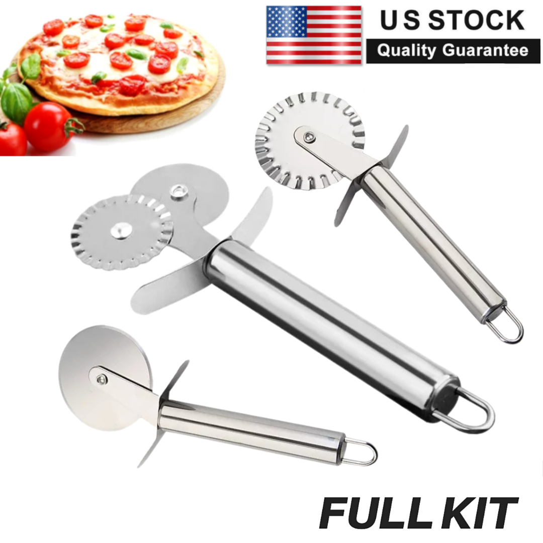 Pizza Cutter Stainless Steel Pizza Cutter Wheel Super Sharp Pizza Slicer 3Pcs/1P