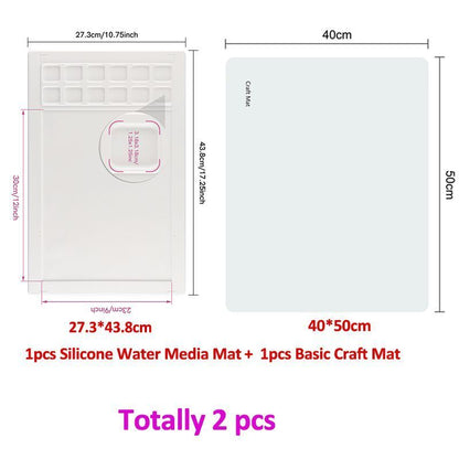 Craft Mat Non-Stick Silicone Media Acrylic Painting Watercolor Ink Blending Tool