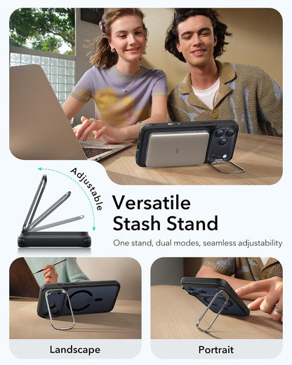 for Iphone 17 Pro Case with Stash Stand, Camera Control Cover Compatible with Ma