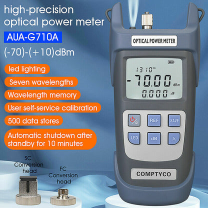FTTH Fiber Optical Power Meter AUA-G710A Tester -70dBm~+10dBm SC/FC Connector