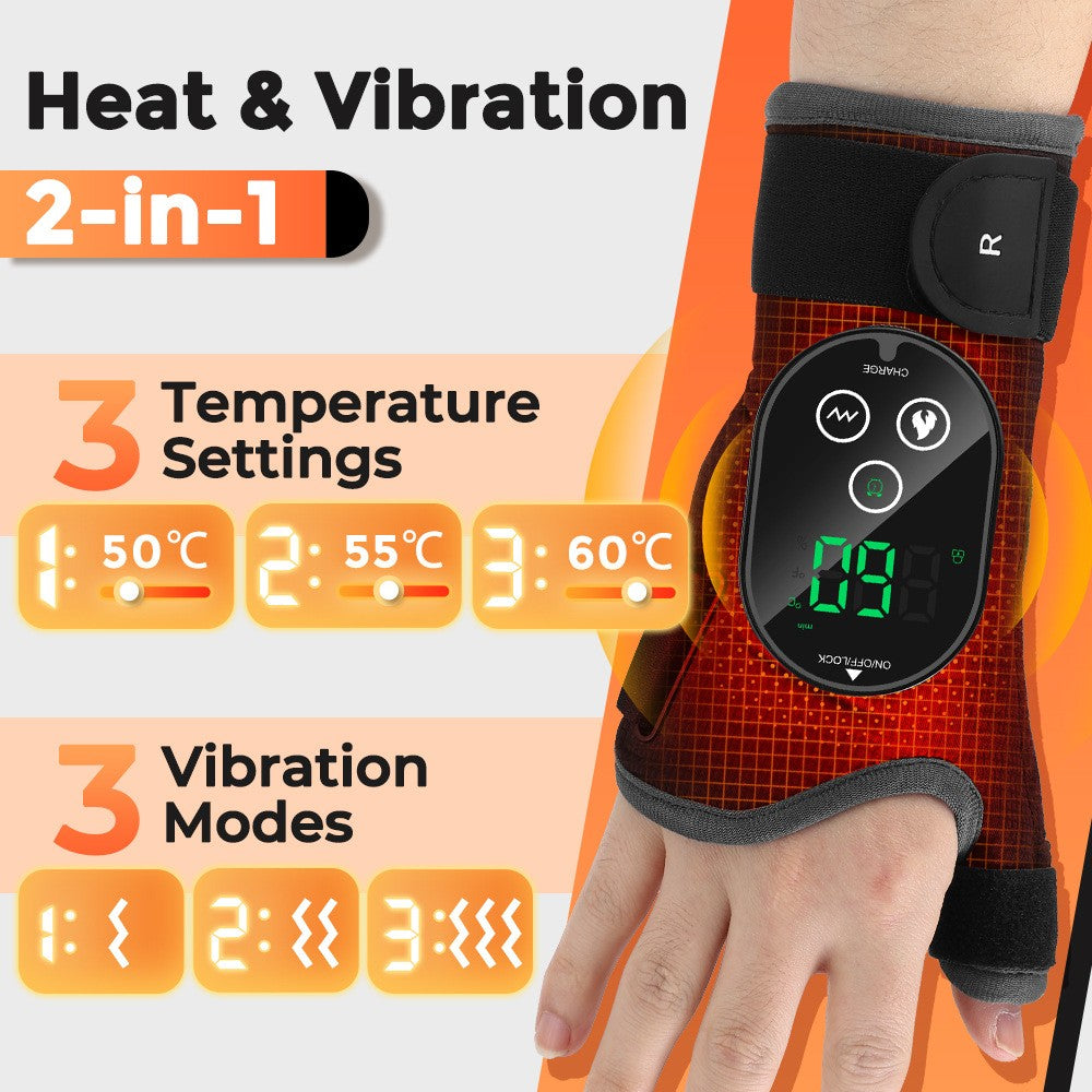 Wireless Electric Hot Compress Wrist Support Hand Pain Relief Massager Belt