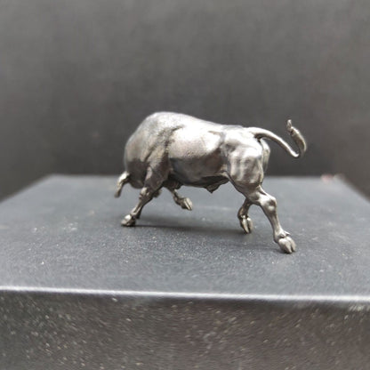 Pure Bronze Black Wall Street Bull Statue Model Ornaments Sculptures HomeDesign