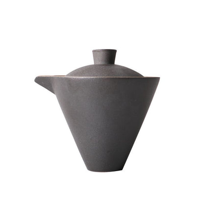 Black Coarse Pottery Hand Grasp Household Retro Creative Kung Fu Tea Set