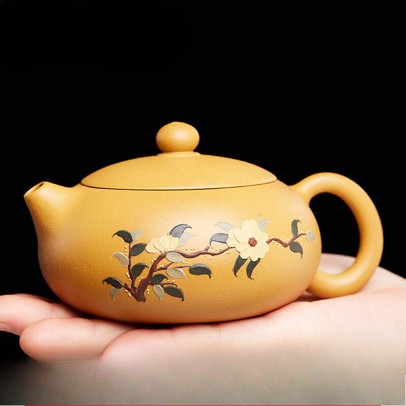 Yixing Zisha Teapot Handmade Xishi Section Mud Soaked Gift Kung Fu Tea Set