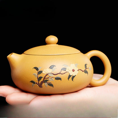 Yixing Zisha Teapot Handmade Xishi Section Mud Soaked Gift Kung Fu Tea Set