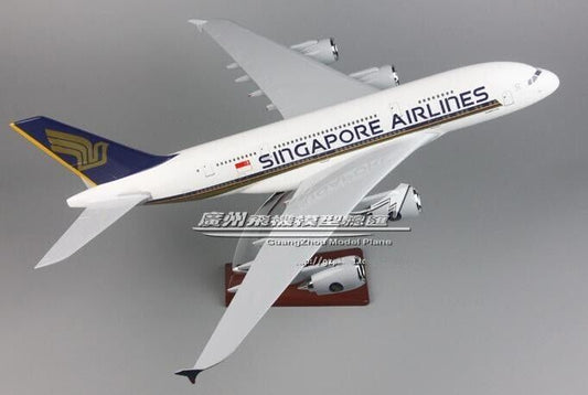 45CM 1:160 SINGAPORE AIRLINES AIRBUS A380 9V-SKA Passenger Airplane Resin Model