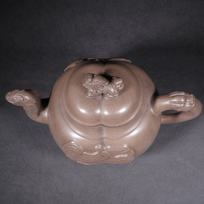 Chinese Yixing Zisha Clay Handmade Exquisite Teapot （祥瑞 底款：友泉）