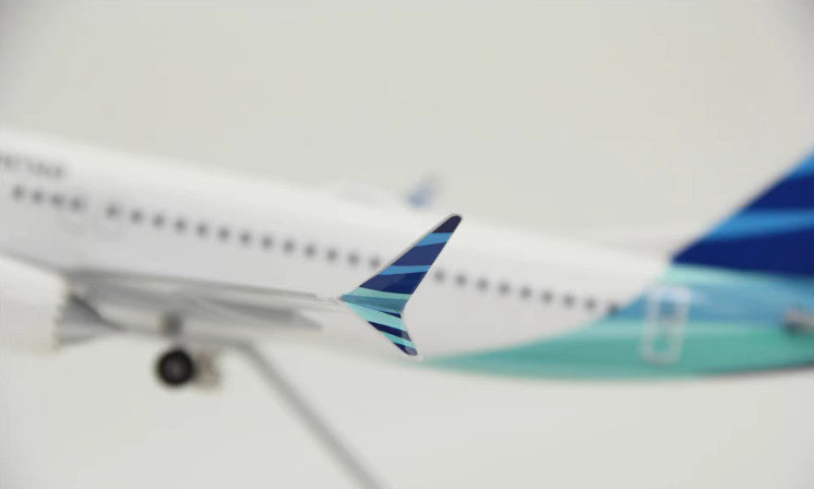 1:200 31CM RISESOON Garuda Indonesia BOEING 737 MAX 8 Airplane ABS Plastic Model