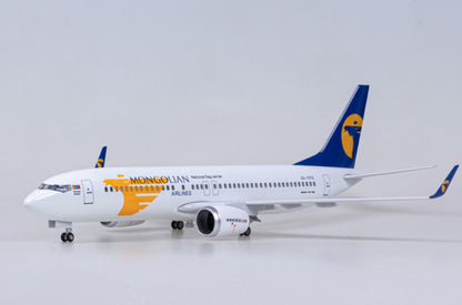 1:85 47CM MONGOLIAN AIRLINES BOEING 737 MAX Airplane Landing gear Resin Model