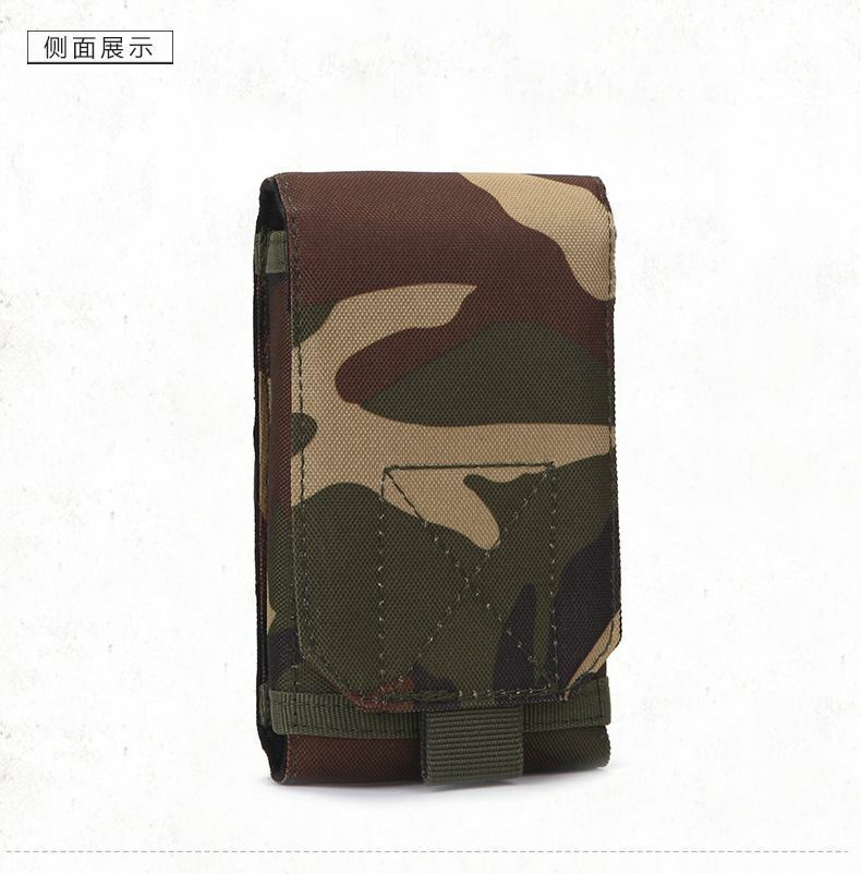 Outdoor Camouflage Bag Phone Holder Waist Belt Case Waterproof Nylon Hunting 9CM
