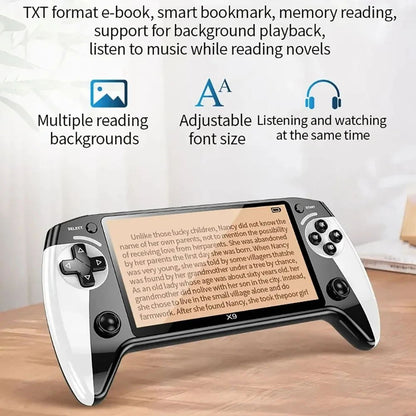 X9 Handheld Game Console 5.5 Inch IPS Screen, Video Games Console 1500mAh