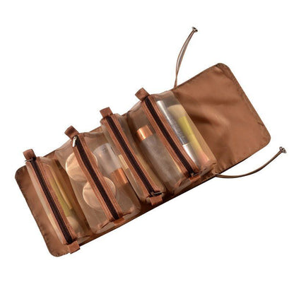 Cosmetic Bag Women Zipper Mesh Separable Cosmetics Pouch Nylon Bag Makeup Pouch