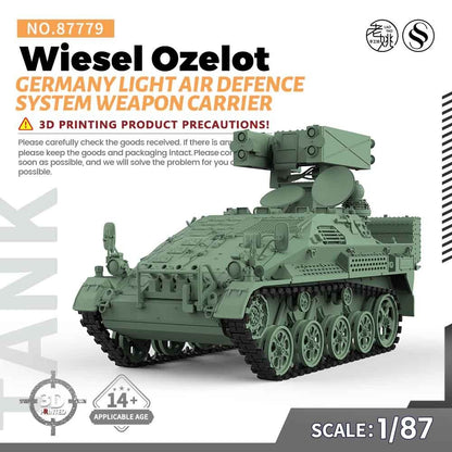 SSMODEL SS87779 Germany Wiesel Ozzelot Light Air Defence System Weapon Carrier