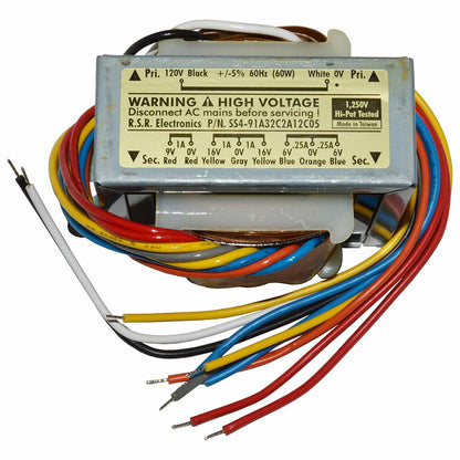 Multi-Tap Power Transformer, 32 VCT@ 1A / 12 VCT @ 0.25A / 9VCT @ 1A