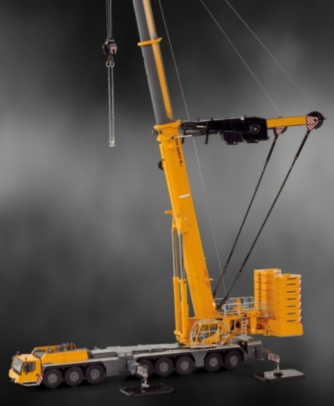 1:50 WSI LIEBHERR LTM1650-8.1 Crane Construction Machine Equipment Diecast Model