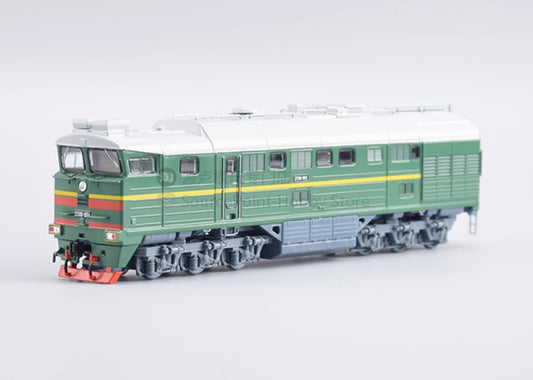 1:87 2TE116 Heavy Freight Train Diesel Locomotive ABS Plastic Freight Car Model