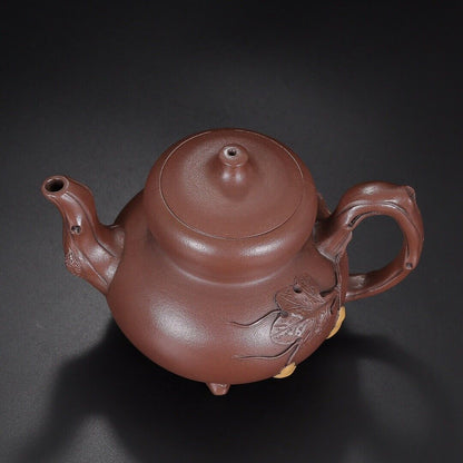 Chinese Yixing Zisha Clay Handmade Exquisite Teapo （福禄 底款：汪寅仙）