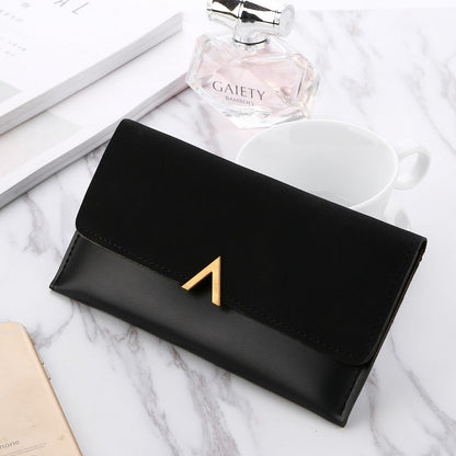 Women Handbag Money Card Holders Leather Clamps Coin Purses Clutch Female Wallet
