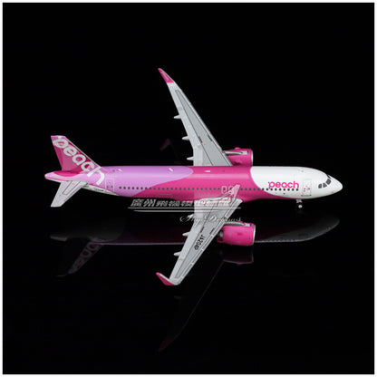 1:400 JC Wings Peach AIRBUS A320neo Passenger Airplane Diecast Aircraft Model