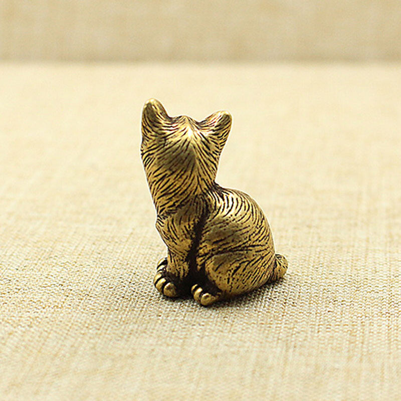 Cat Figurine Kitty Miniature Statue Tea Pet Fish Tank Landscape Decoration