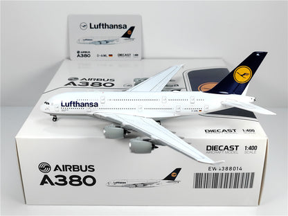 1:400 JC Wings Lufthansa AIRBLUS A380 Passenger Airplane Diecast Aircraft Model