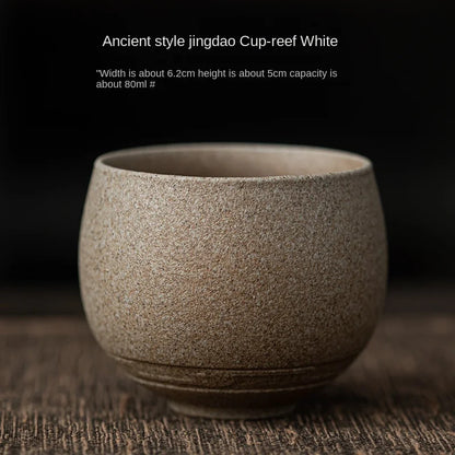 Handmade Stoneware Tea Cup Porcelain Kung Fu Tea Set TeaCup Small Single Cup