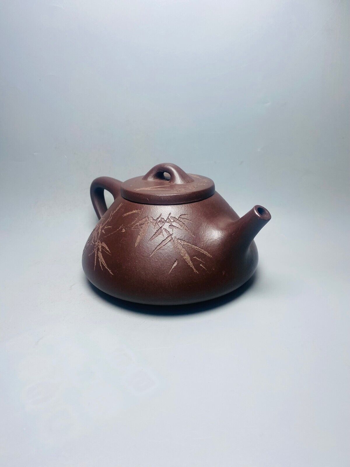 l-0Chinese Yixing Zisha Clay Handmade Exquisite Teapot （子冶石瓢 底款：顾景舟）