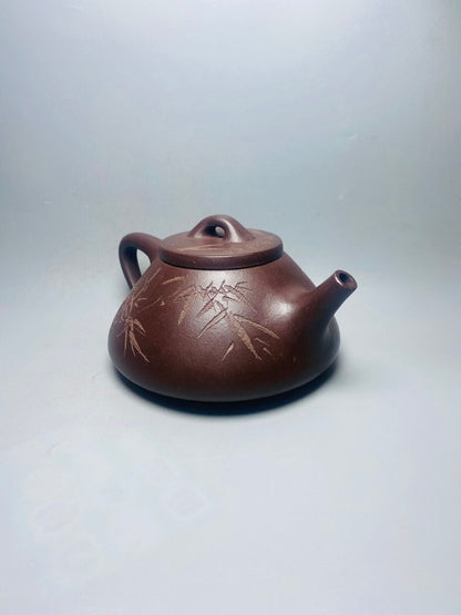 l-0Chinese Yixing Zisha Clay Handmade Exquisite Teapot （子冶石瓢 底款：顾景舟）