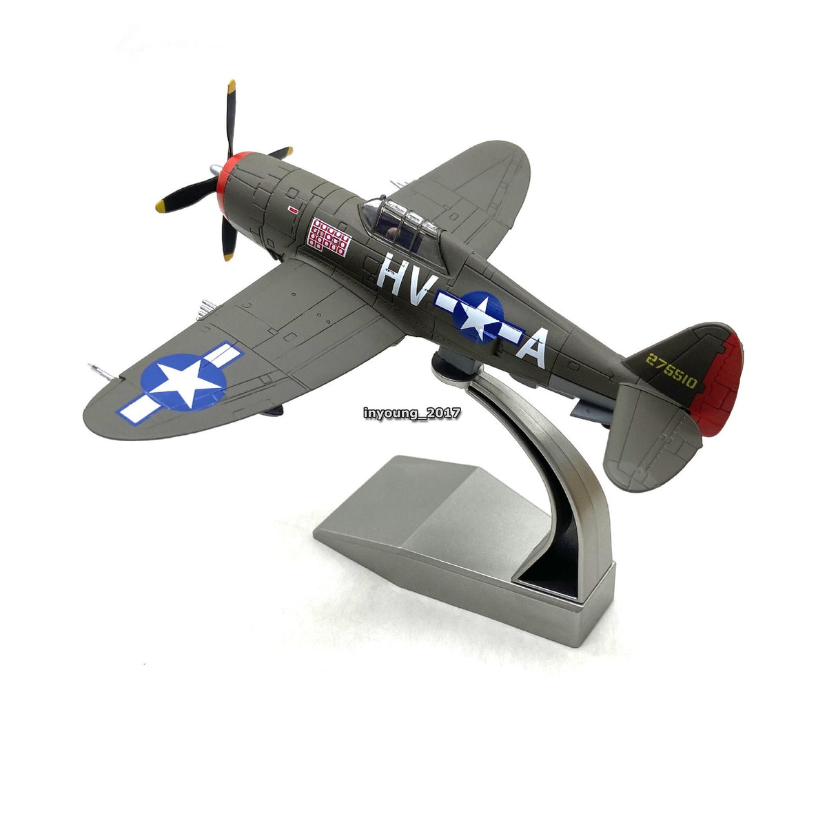 1:72 WWII P-47 Thunderbolt Fighter Airplane Model Diecast Military Plane Model