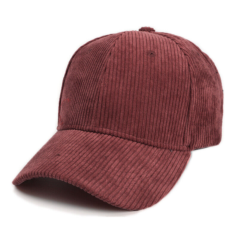 Unisex Corduroy Baseball Cap Snapback Hat Trucker Hat Peaked Cap Adjustable*US