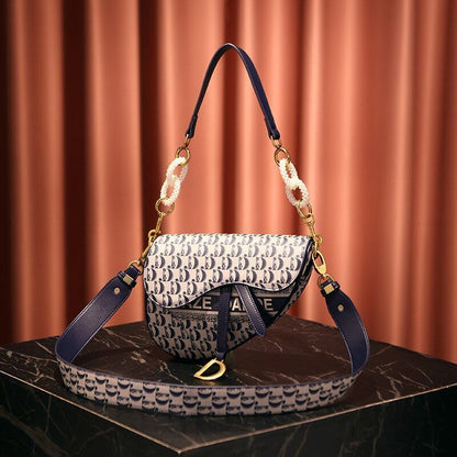 Fashion Small Messenger Bag Shoulder Purse Bucket Genuine Leather Polyester 1 PC