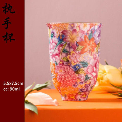 Palace Style Tea Exquisite Ceramic Master Cup Handmade Tea Set High-grade Bowl