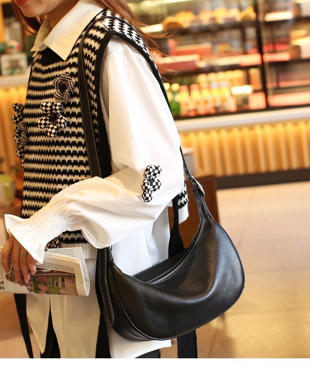 Dumpling Bag Crossbody Large Niche Authentic Leather Tactile Feel Shoulder Purse