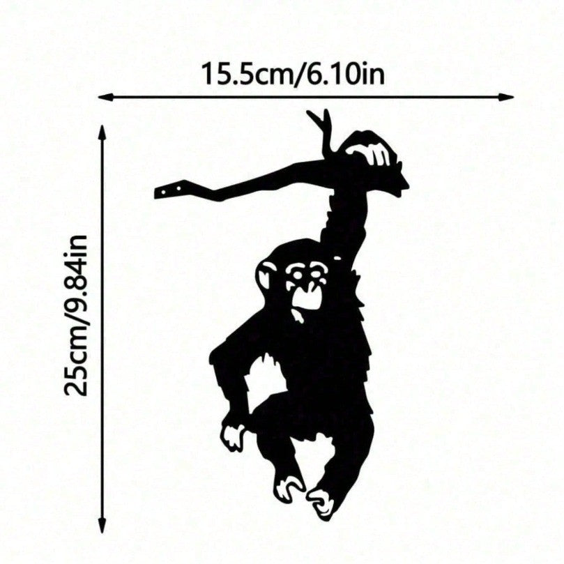 CIFbuy Metal Monkey Garden Sculpture Outdoor Wall Art Yard Patio Decor Gift