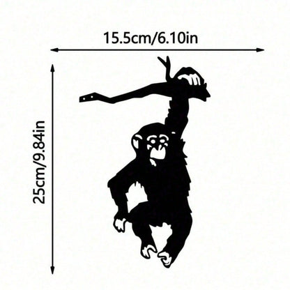 CIFbuy Metal Monkey Garden Sculpture Outdoor Wall Art Yard Patio Decor Gift