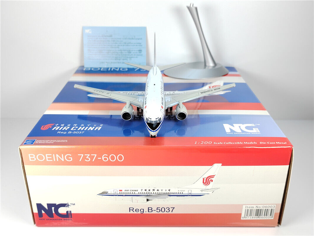 1:200 NG Models Air China Boeing 737-600 B-5037 Diecast Aircraft Model