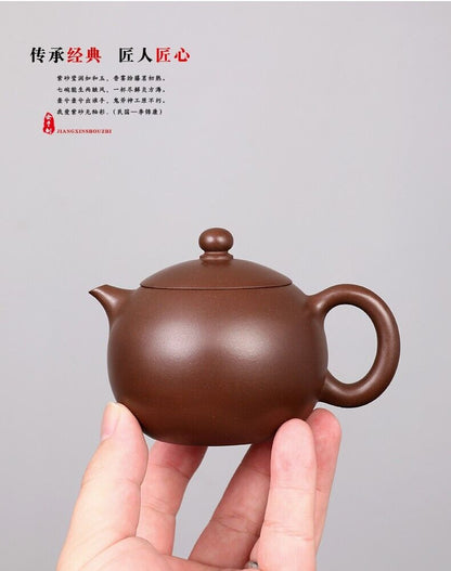 180cc China Yixing Handmade Purple Clay Teapot Purple Clay Xishi Gongfu Teapot-