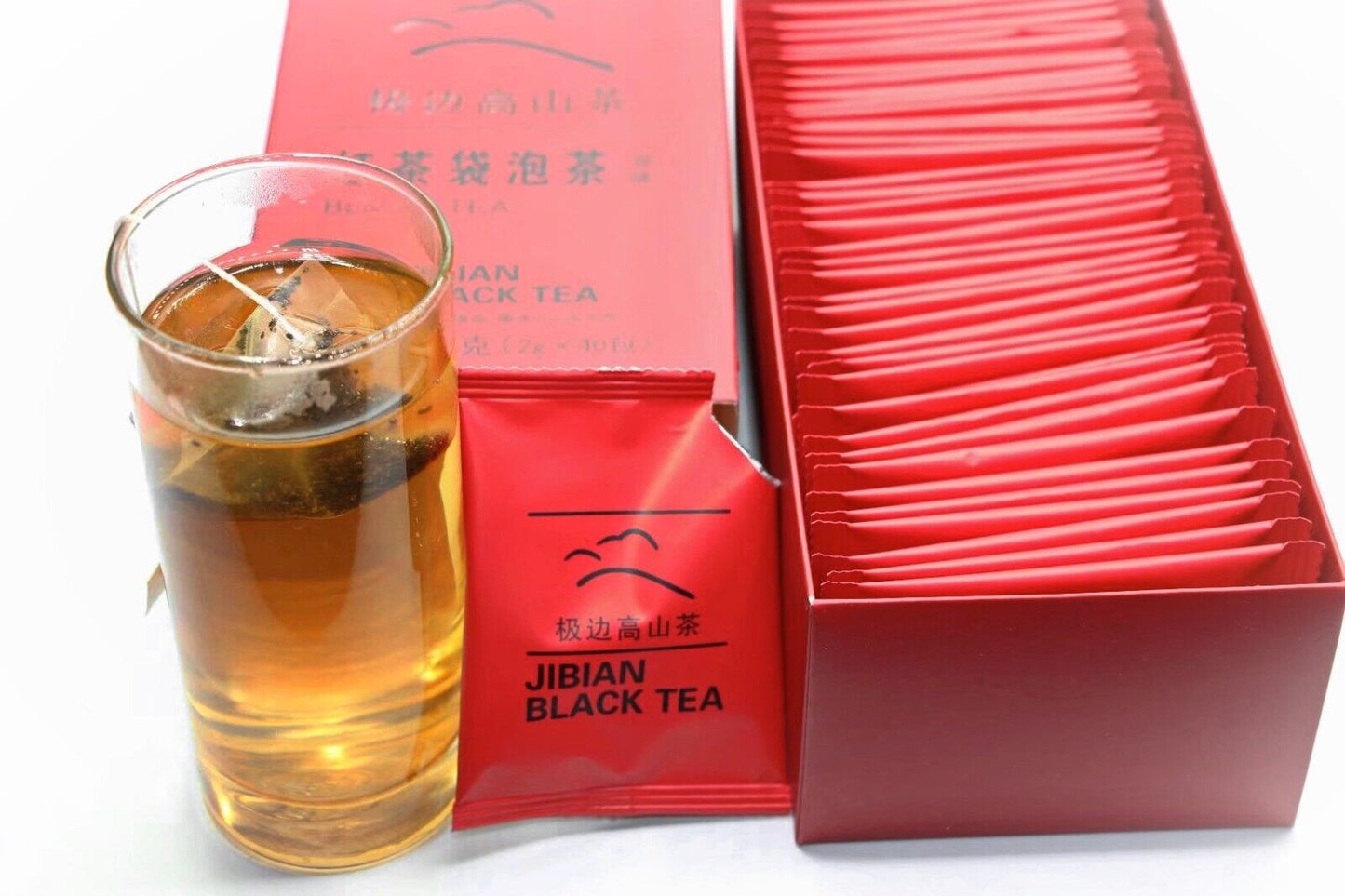 Chinese organic alpine black tea - tea bags, 40 pcs 2g each per 1 box (80g)